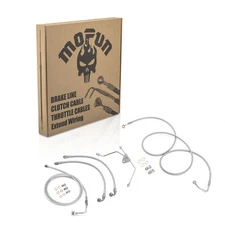 Upper&Lower ABS Extended brake lines For Road Electra Glide 12"-14" Handlebar