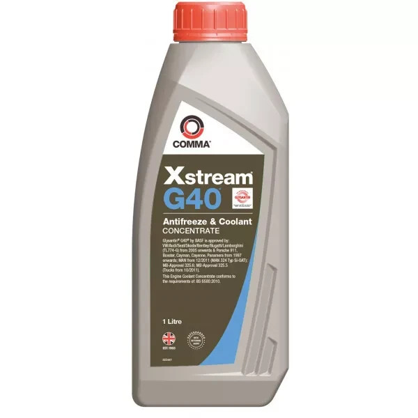 COMMA Xstream G40 Concentrated Antifreeze & Coolant - 1 litre - XSG401L