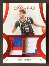 Seth Curry 2021-22 Panini Flawless Dual Patch Ruby /15 #DP-SCY