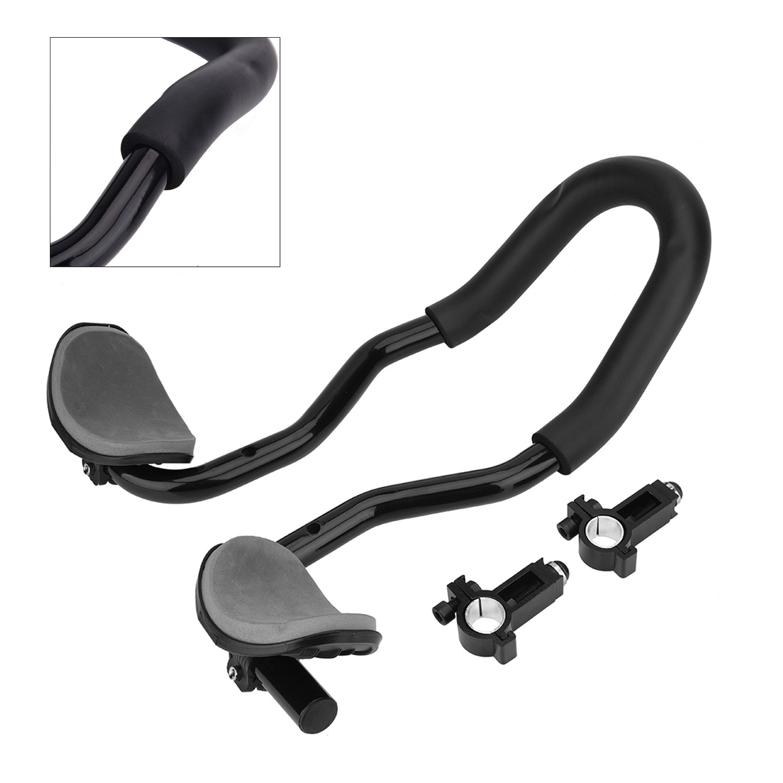 Bicycle Aero Bars 25.4 Mm Aluminum Alloy Rest Handlebar For Mountain Bike.