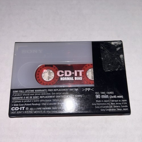 NIP SONY CD-IT 90 MINUTES SLIDE CASE CASSETTE - Picture 2 of 2