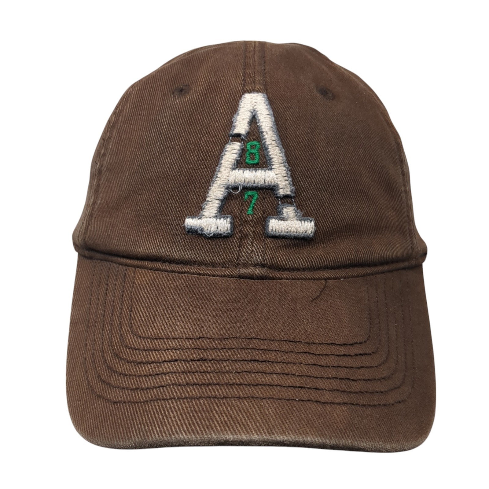 A87 Fitted Baseball Cap Brown Medium Lightweight … - image 1