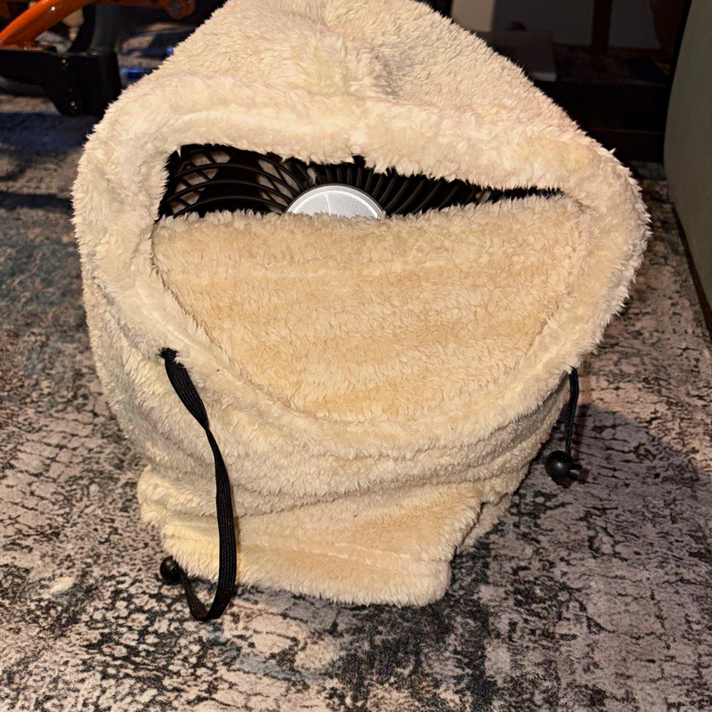 Cream Gisdanchz furry ski mask/head cover for women