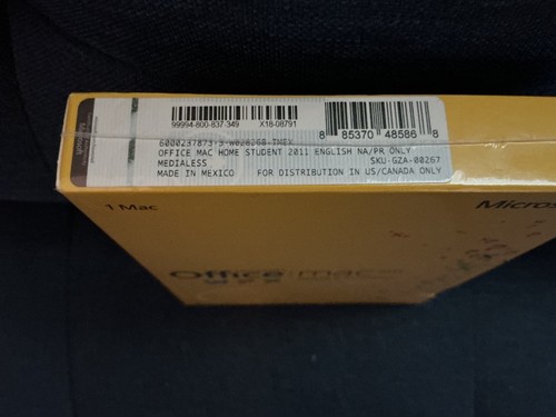 SEALED/ NEW IN BOX MS Microsoft Office MAC 2011 Home and student NEW IN BOX - Afbeelding 3 van 3
