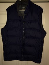 LL Bean Goose Down Puffer Vest Men's Extra Large XLT Size XL Tall Dark Blue