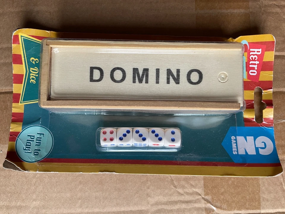 Dominoes and Dice Retro Toys by GN Games Wooden Family Game Night 3+ Years - Image 2 of 3
