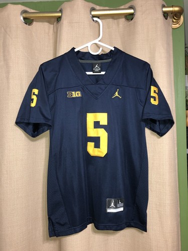 Jabrill Peppers #5 MICHIGAN WOLVERINES Navy Blue JORDAN Jersey YOUTH SIZE LARGE