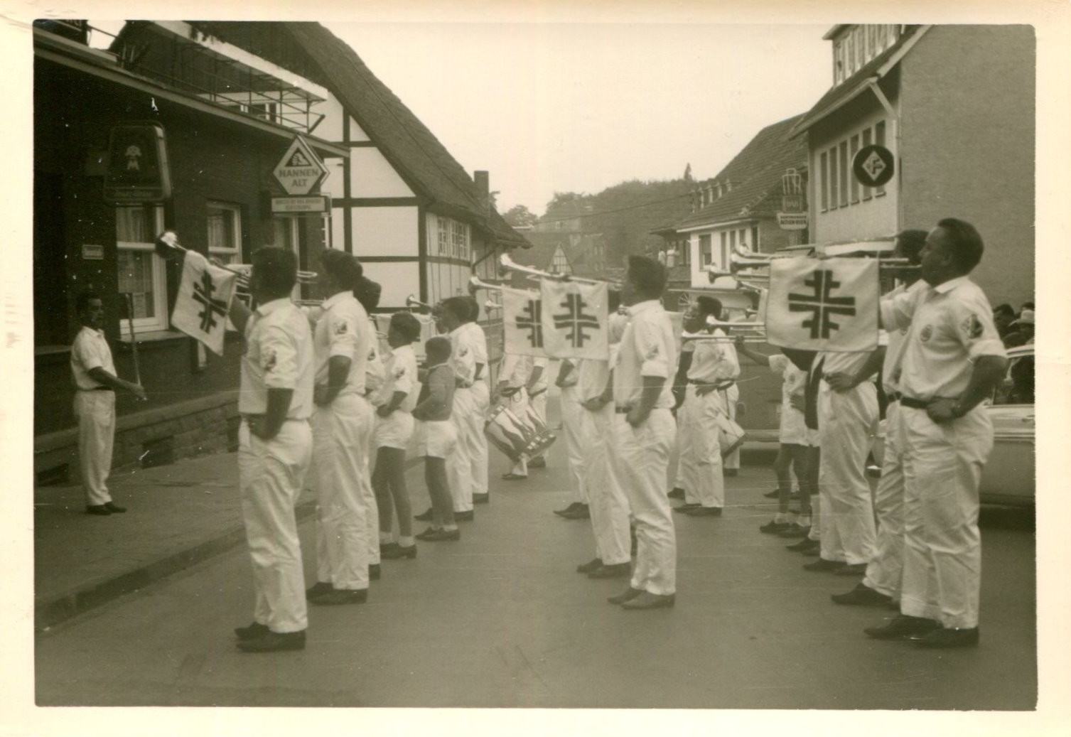 Foto Soest 1964 Spielmannszug Blasorchester Restaurant / Hamm Unna Werl