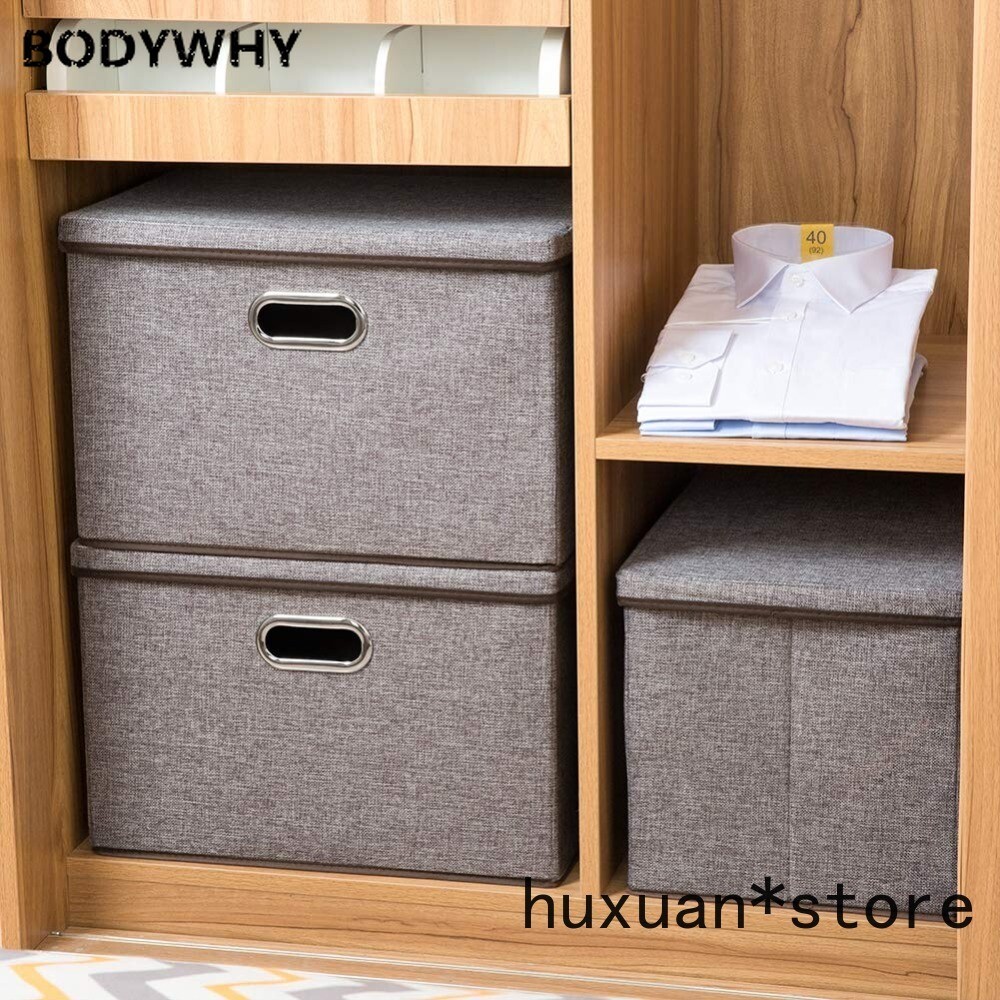 Large Folding Storage Box Cotton Linen Fabric Kids Toys Organizer Container Bins
