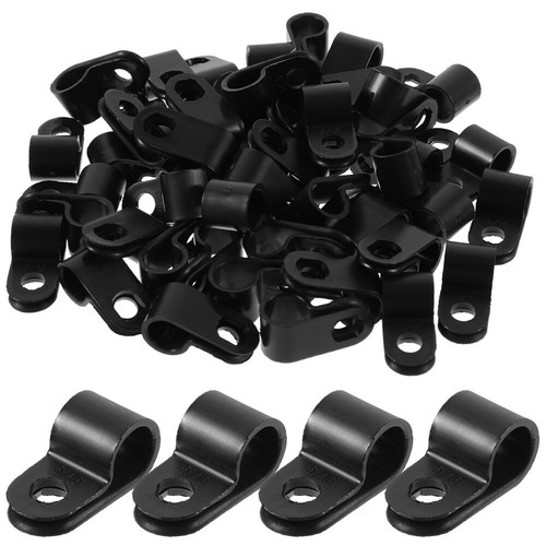 100 Pcs Cable Clamp Sorter Electrical Wire Staples Ethernet Clips - Photo 5/12