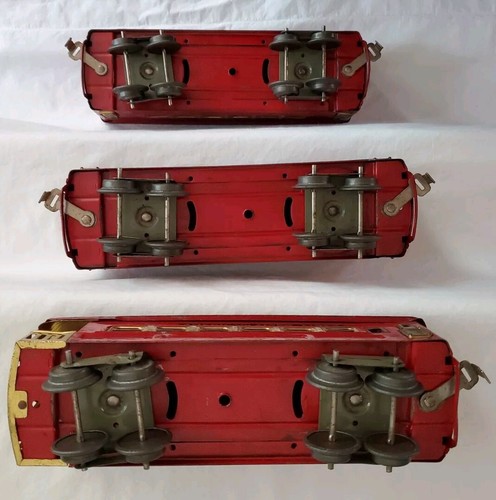 Vintage 30er Vorkrieg American Flyer Modell Spielzeug Zug Spur O 3 Personenwagen Set 8" EA - Bild 12 von 24