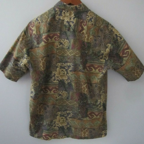 Vtg Tori Richard Mens L Purple Pink Green Floral Cotton Hawaiian Lawn Shirt USA - Picture 2 of 8