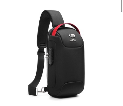 NEW 13n35 Crave Tracy McGrady Unisex CrossBody Shoulder Bag Black Red 14*8*5 in