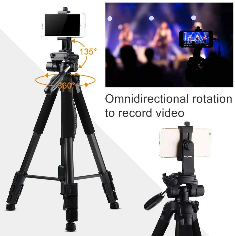 K&F Concept 70inch SLR Camera Tripod for Phone and DSLR (8.8lbs Load Capacity) - Image 3 of 4