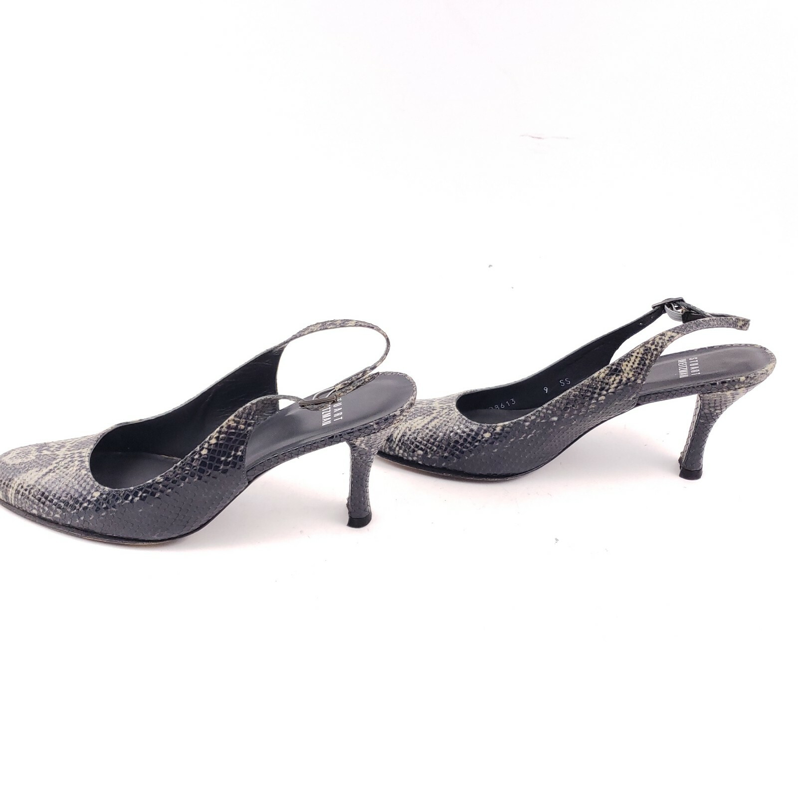 Stuart Weitzman Gray Leather Python Snakeskin Pum… - image 5
