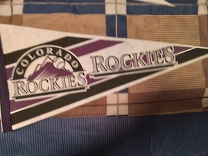 Vintage Colorado Rockies full size pennant, nm, sharp tip