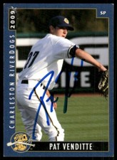 2009 Charleston RiverDogs PAT VENDITTE Signed Card autograph AUTO A'S DODGERS