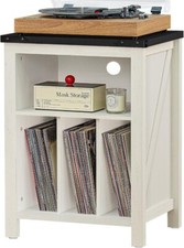 Record Player Stand with Vinyl Record Storage, Holds up to 160 Albums