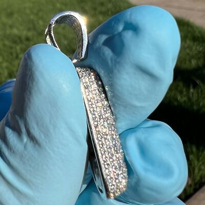 Silberdream 925er Charm Mela Vero Argento Ciondolo Rimorchio Verde Zirconi FC678