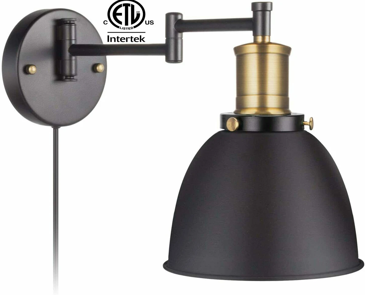 Plug in sconce online black