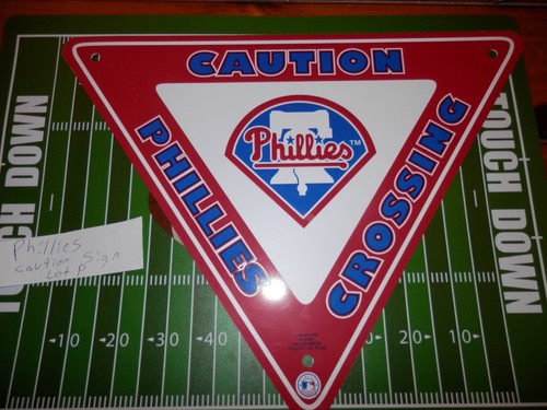 Philadelphia Phillies wall sign new vtg MLB caution sign 1996 Lot P - Picture 3 of 8