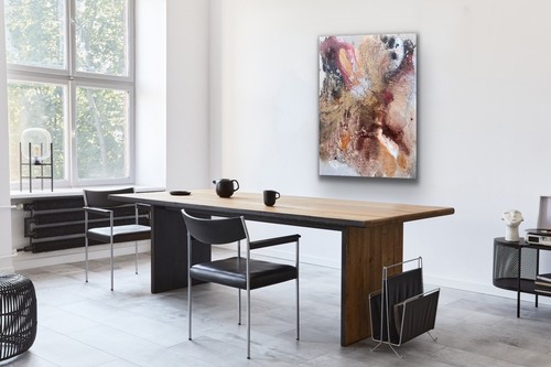 Modern Contemporary ABSTRACT Acrylic Textured Painting On 90 x 90cm Large Canvas - Picture 10 of 22