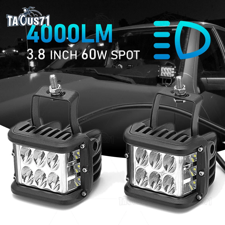 Kit de cables de montaje de luz de zanja LED para Silverado 1500 2500 3500 2007-2014 - 60 W 4"" Foto 2 de 4