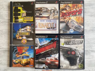 SONY PS 1  2 Runabout 1 2 3 & Vigilante 8 & Burnout 3 & Revenge & Prostreet set