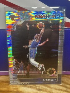 2019-20 Hoops Premium Stock RJ Barrett RC #201 Silver Pulsar Knicks