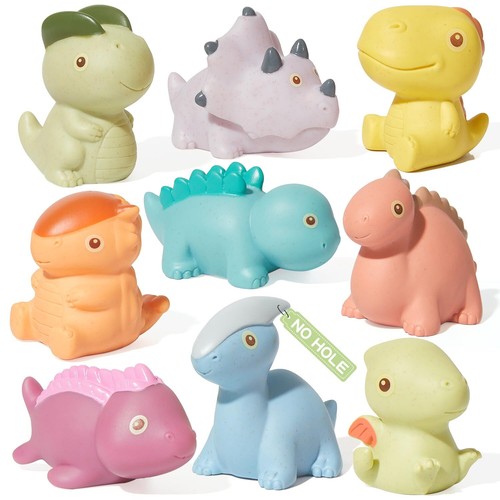 Mold-Free & No Holes Dinosaur Bath Toys 9 Pack | Baby Toys for 6-12 Months & ...