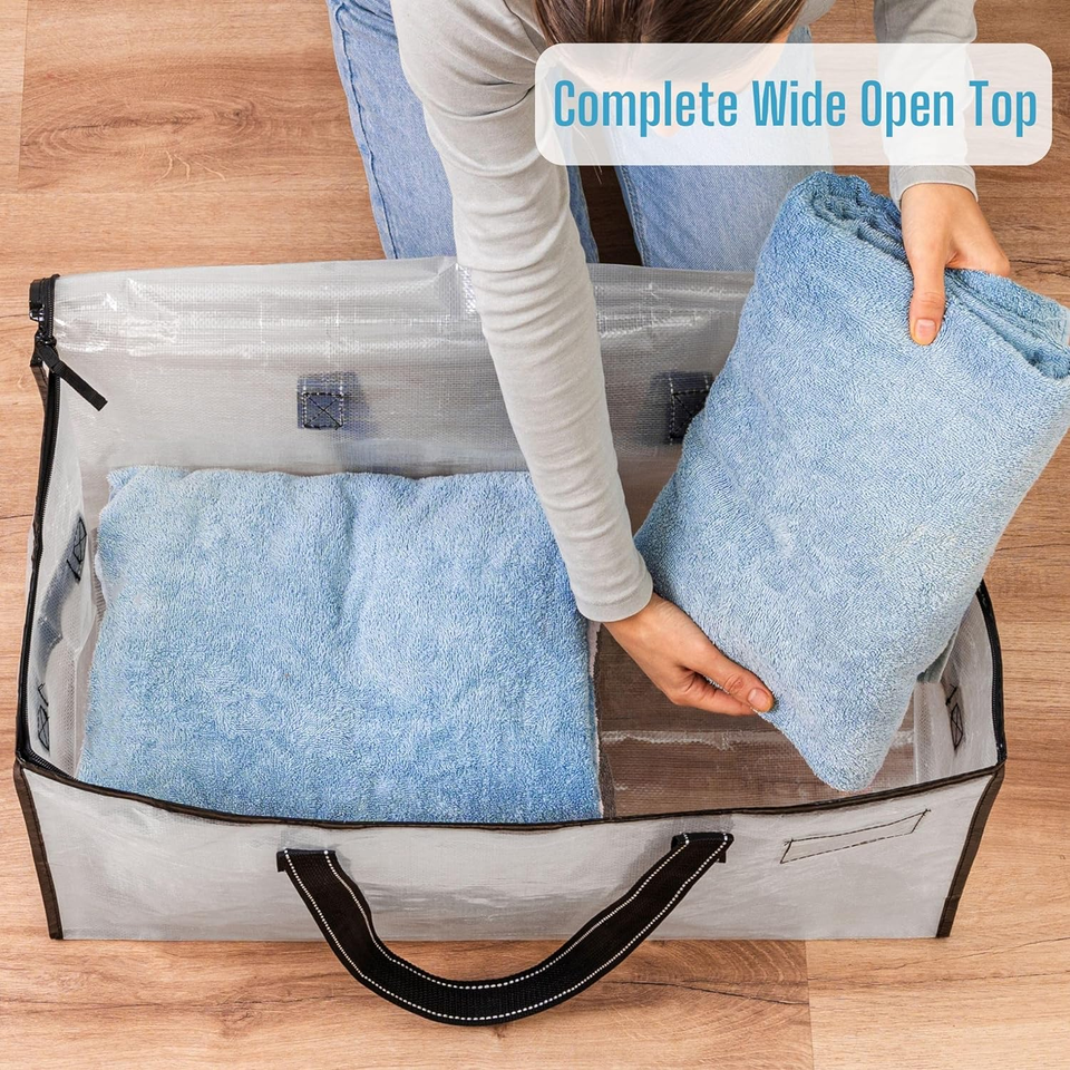 2 Pack Moving Bags, Comforter and Blanket Storage Bags for Closet