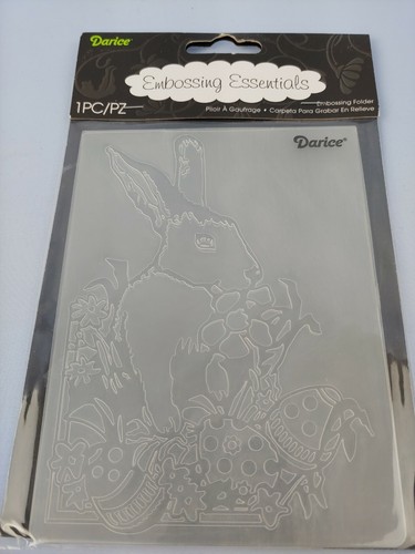 Carpeta Darice Embossing Essentials 1218-43 Conejo de Pascua Hobby Artesanía Libro de recortes - Imagen 2 de 7