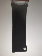 Qualtrics XM Women's Thick Black Scarf 68"x11" NWOT 100% Acrylic