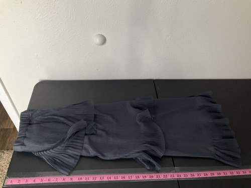 LC Lauren Conrad Skirt Women Sz S Black Tiered Ruffle Textured Long Pull Up Boho - Picture 10 of 11
