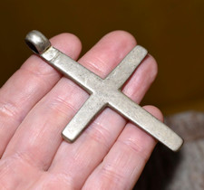 Antique Ethiopian Coptic Christian Cross Handmade Silver Pendant Ethiopia Africa