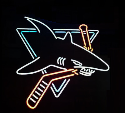 San Jose Sharks California 20''x16'' Neon Lamp Light Sign Beer Bar Open Pub Decor