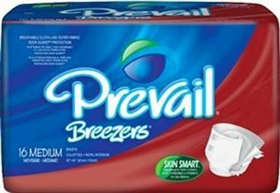 First Quality Prevail Breezers Adult Briefs, Medium, 32'' - 44'', 16/pk by First