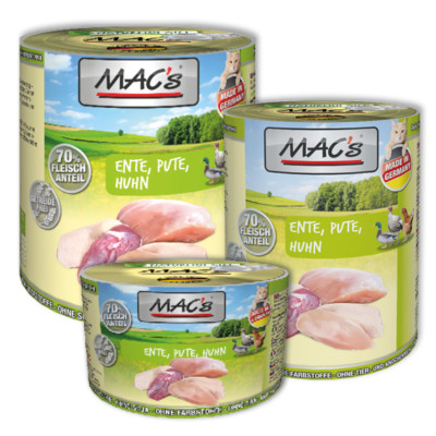 Pro Pet Mac´s Katzenfutter Dose Ente, Pute, Huhn Katze Nassfutter
