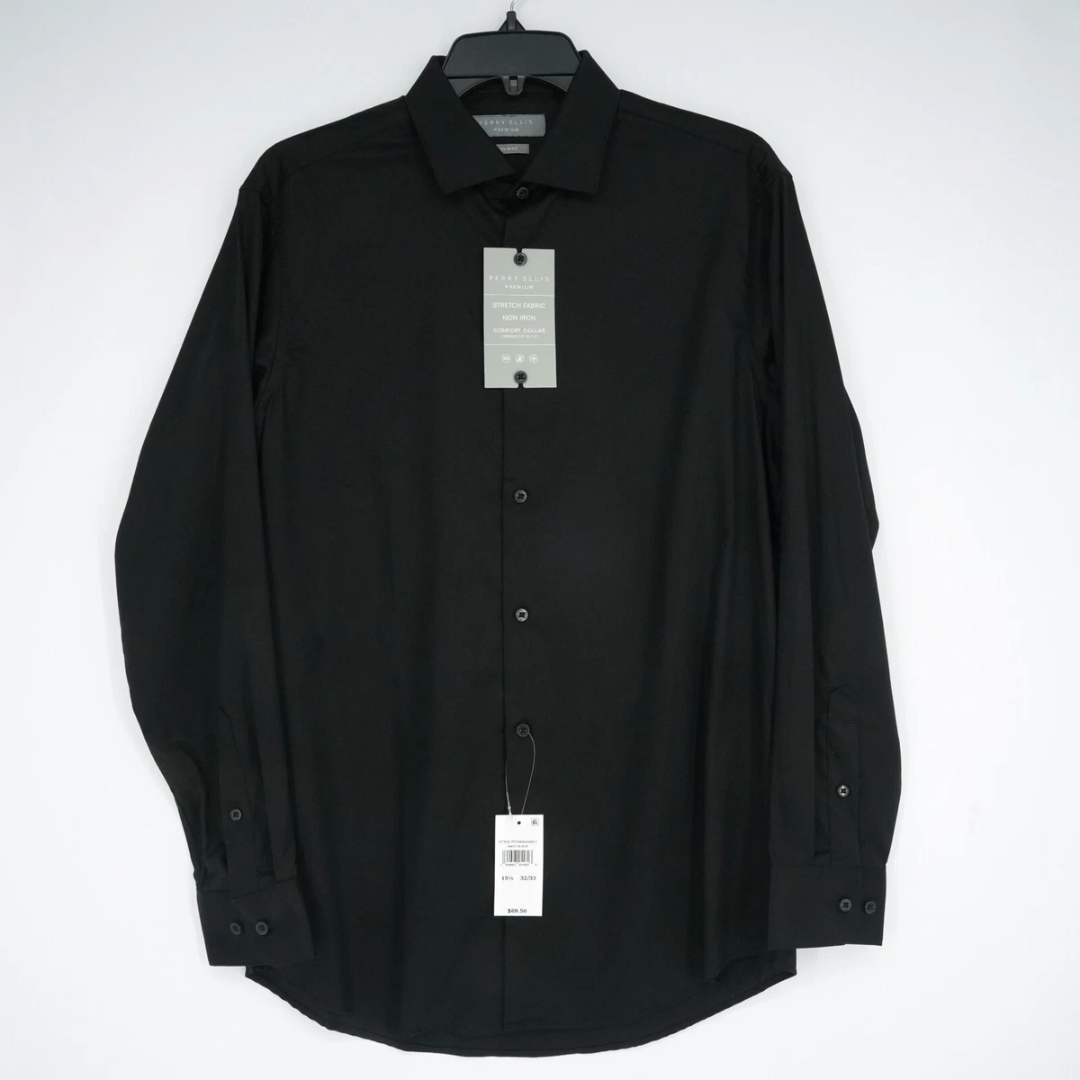 green emerald velvet dress Performance Tech Striped Print Dress Shirt – Perry Ellis main image 0