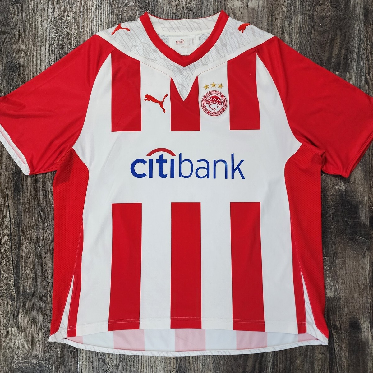 Maillot Olympiacos 2010 – Puma, Taille S Adulte, Domicile, Occasion