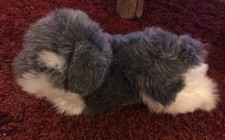 Aurora Nature Babies Gray and White Plush Puppy Dog 7"