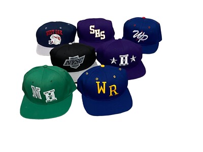 7 Vintage 90s Delong SnapBack Local Sport Team Hats (West OAK Warriors)