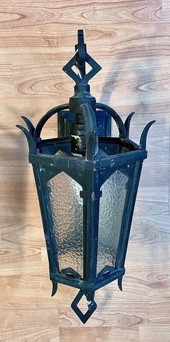 Antique Early 1900s Original Gothic Mission Arts HUGE Brass Copper Light Sconces - Picture 13 of 24