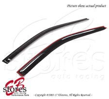 Black Tinted Out-Channel Vent Visor Deflector 2pcs For 1996-00 Honda Civic Coupe