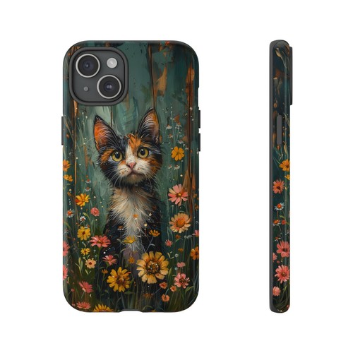 Calico Cat Pastel Floral Phone Case for iPhone, Samsung Galaxy, Pixel - 第 14/191 張圖片