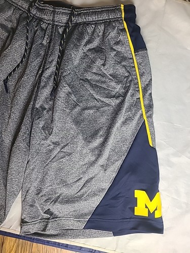 Michigan Wolverines Nike Dri Fit Men's Size XL Basketball Shorts NCAA Gray Blue - Picture 4 of 11