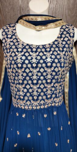 M 38 Readymade stitched bollywood Partywear Sharara Kameez Dupatta Suit Dress - Picture 5 of 12