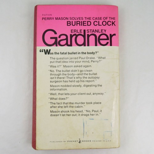 The Case of the Buried Clock Erle Stanley Gardner Pocket Books 1969 Perry Mason - Imagen 2 de 6