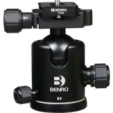 Image of Benro B3 Double Action Ballhead with PU-70 Quick Release Plate for Benro Tripods