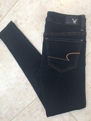 AMERICAN EAGLE Sz 2 Women JEGGING Super Stretch LOW-Rise Indigo JEANS - NWOT